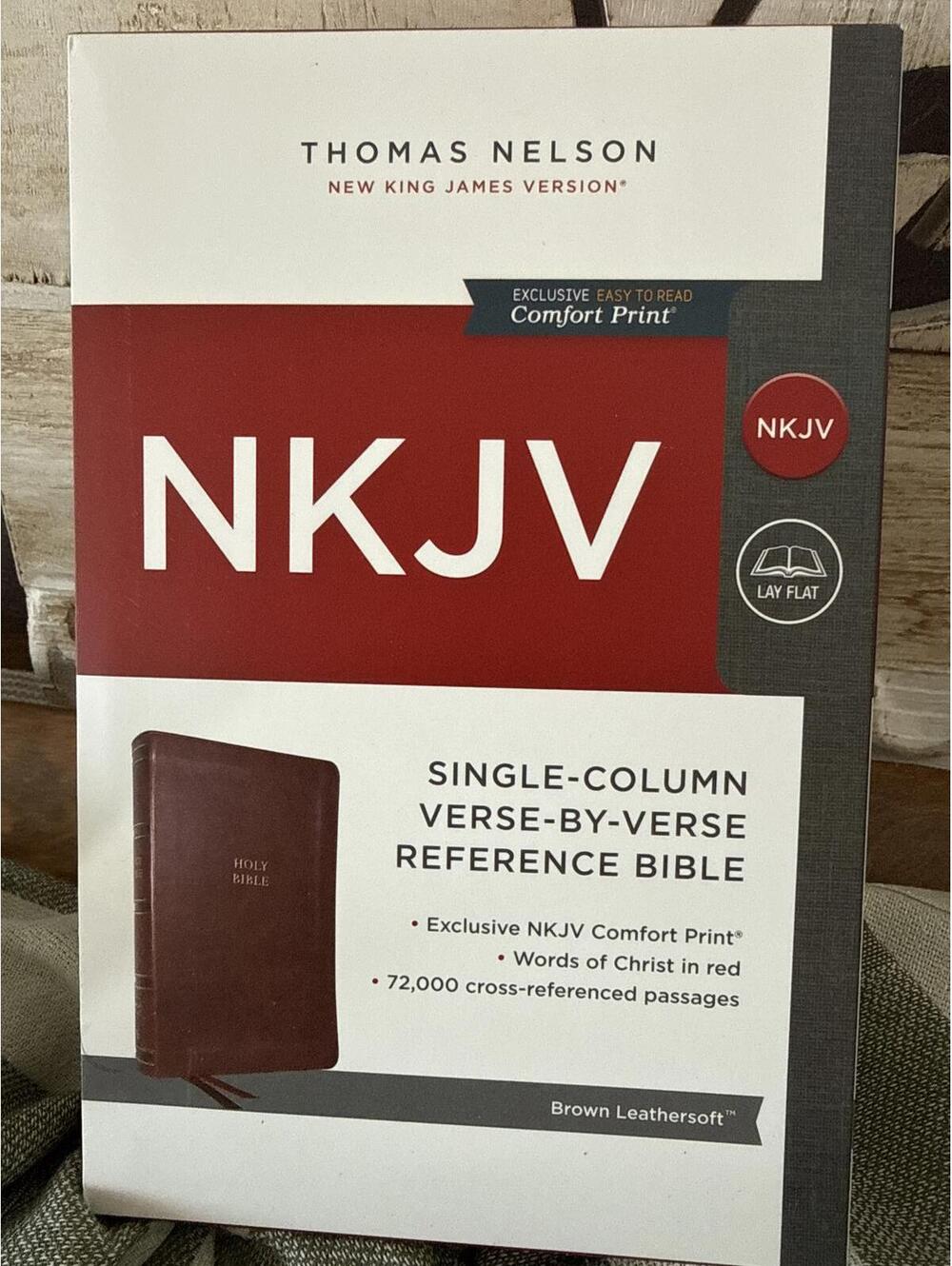 NKJV New King James Version Single-Column Verse-by-Verse Reference Bible BrownLe